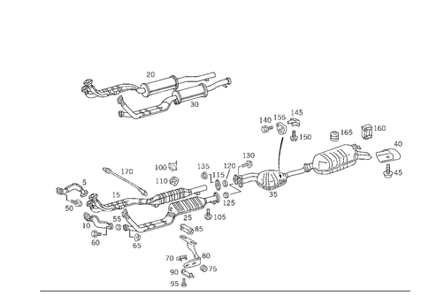 Exhaust System Used on Twelve-Cylinder Gasoline Vehicles for 1993 Mercedes-Benz 600SL #0