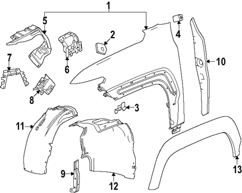 Exterior Trim - Fender for 2025 Chevrolet Silverado EV #0