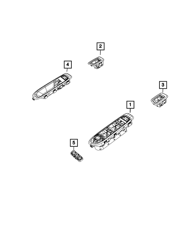 6BZ31LXHAB - : Power Window Switch And Bezel for Mopar Image
