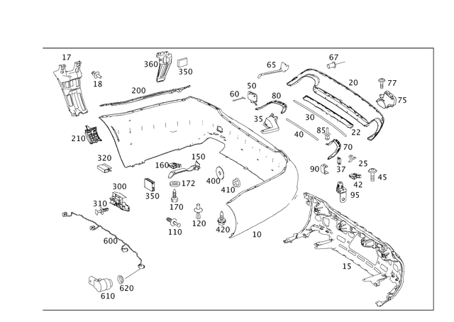 2168800940 - Attachment Parts: Trim for Mercedes-Benz: CL550, CL600, CL63 AMG, CL65 AMG Image image