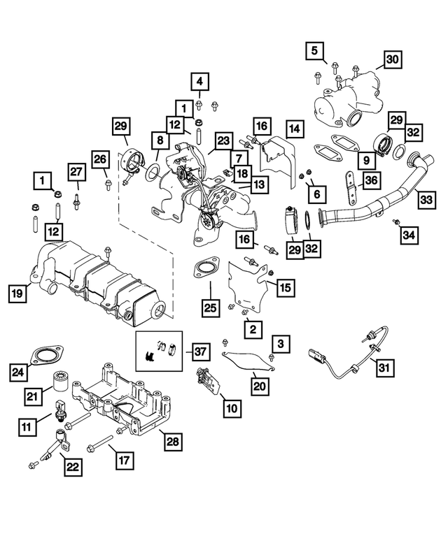4762048 - Emission Controls: Hex Flange Head Screw for Mopar Image image