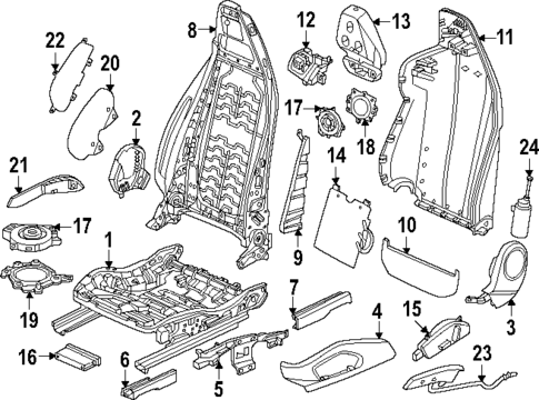 Passenger Seat Components for 2025 Porsche Macan #2