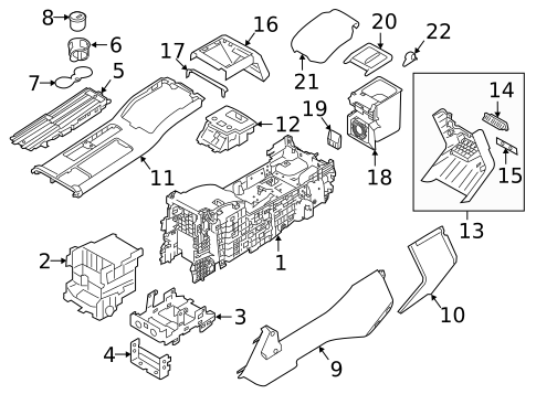 Front Console for 2013 Land Rover Range Rover #2