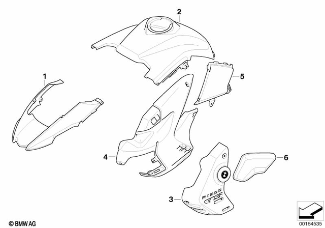 46637709318 - Body Equipment: Fuel Tank Cover, Center - Tanzanite-blue for BMW-Motorrad Image