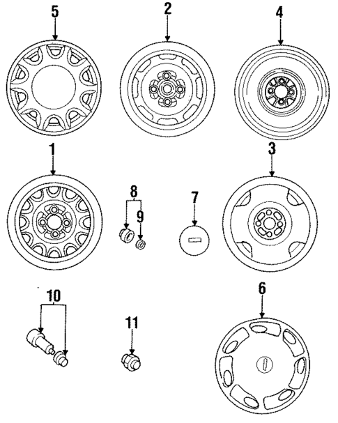 Wheels & Trim for 1991 Mazda Protege #0