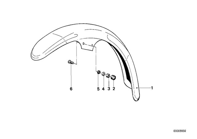46611237062 - : Mudguard Front Prime Coated for BMW-Motorrad Image