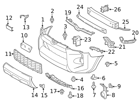 Bumper & Components - Front for 2024 Toyota 4Runner #0