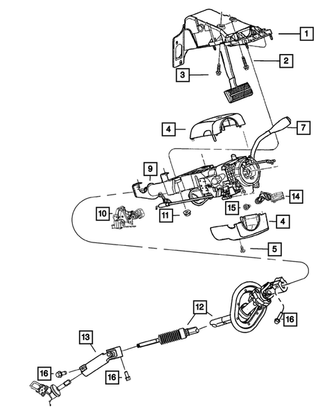Steering Column and Intermediate Shaft for 2015 Ram 1500 #0