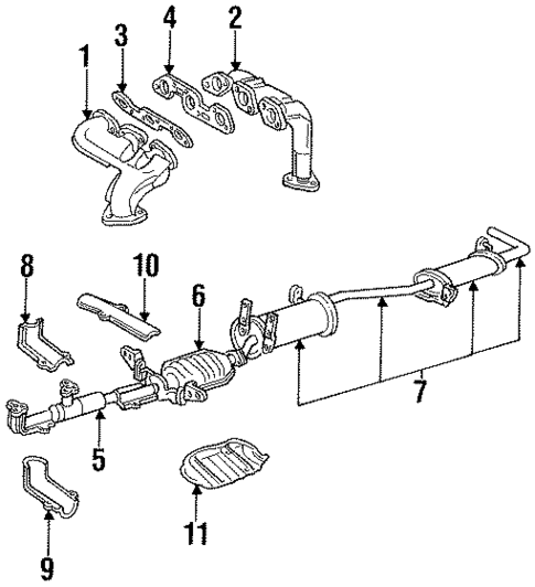 Exhaust Components for 1994 Mercury Villager #0
