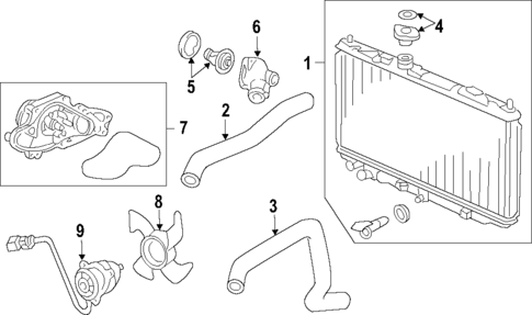 Radiator & Components for 2005 Honda Accord #2