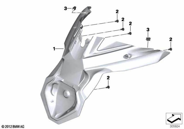 46638527495 - Frame and Mounting Parts: Mudguard Rear -  for BMW-Motorrad Image