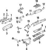 18030SZ5C00 - : Muffler &amp; Pipe for Acura Image