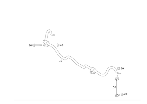Torsion Bar, Rear for 2010 Mercedes-Benz S550 #0