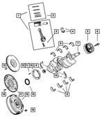 68233351AA - Engine 3.7L Six Cylinder [EKG]: Piston Pin And Rod for Mopar Image