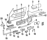 3634875 - Body: Trim Panel for Cadillac: Seville Image