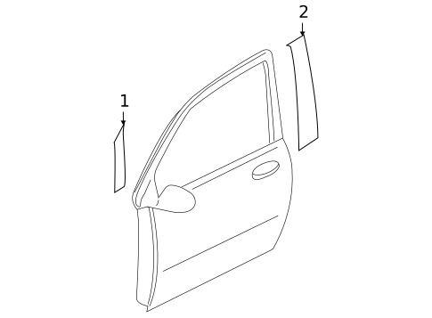 Exterior Trim - Front Door for 2010 Mitsubishi Endeavor #0