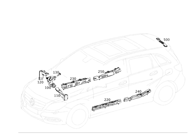 2465460480 - Electrical System: Cable Rail for Mercedes-Benz Image image