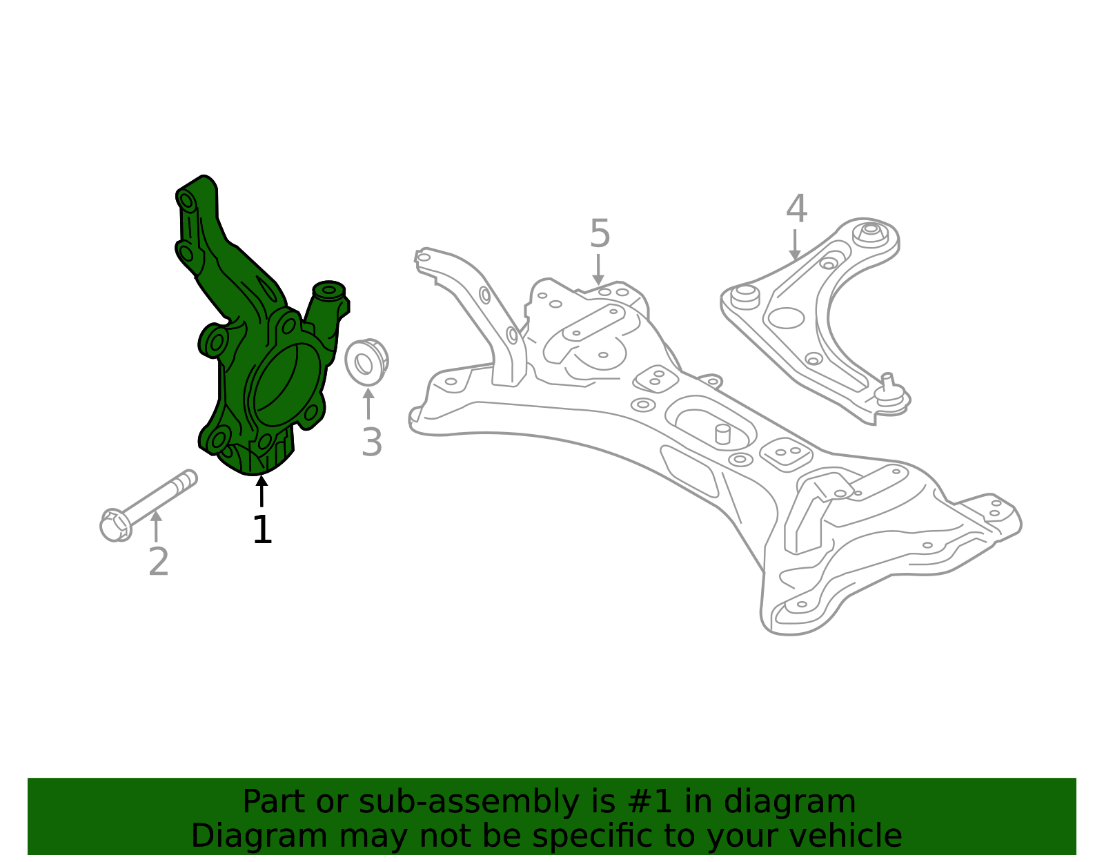 2013-2019 Nissan Passenger Right Front Spindle Knuckle 40014-9LA0C