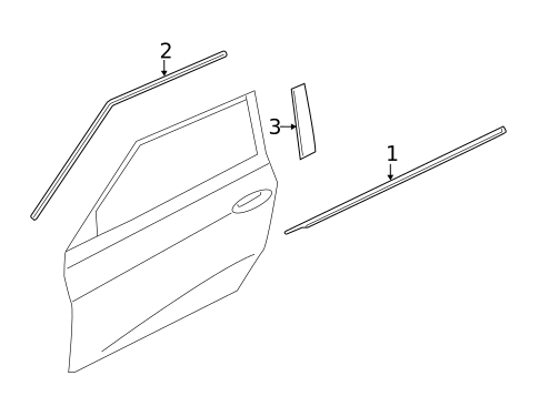 Exterior Trim - Front Door for 2015 Hyundai Veloster #0