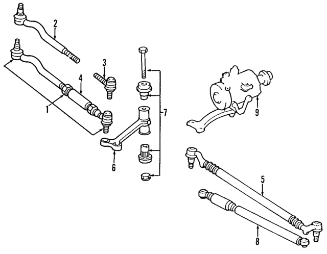 1403300003 - Steering: Outer Tie Rod for Mercedes-Benz Image