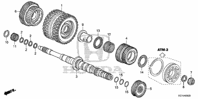 AT Mainshaft - Clutch (3rd-6th) (6AT) for 2016 Honda Pilot #0