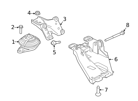 Engine Mounting for 2020 Jaguar F-Type #1