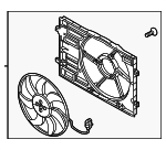 5QM121203M - Cooling System: Fan Assembly for Volkswagen: Golf, Golf SportWagen, Jetta Image