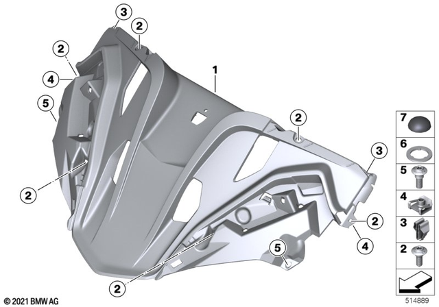 46631541724 - Frame and Mounting Parts: Trim Cover Upper Section - Us for BMW-Motorrad Image