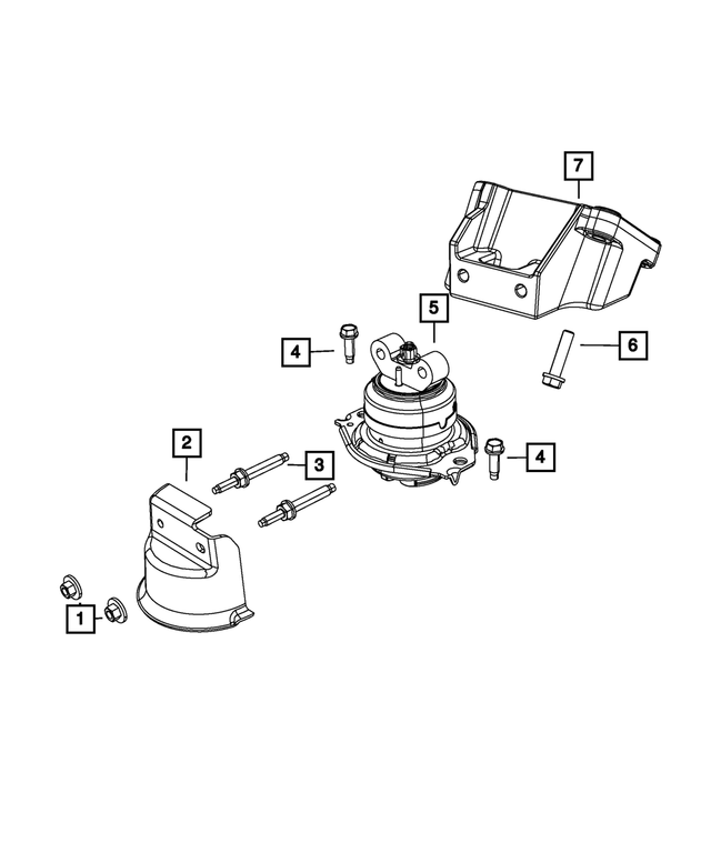 6102019 - 5.7L Gas; Engine: Hex Head Bolt And Washer, Mounting for Mopar Image