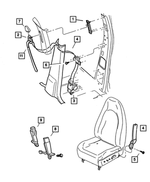Front Outer Seat Belt, Left