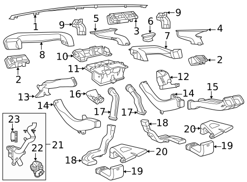 Ducts for 2012 Land Rover Range Rover Evoque #0