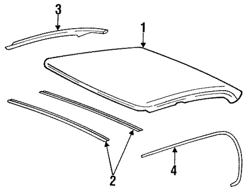 Roof & Components for 1998 Pontiac Bonneville #0