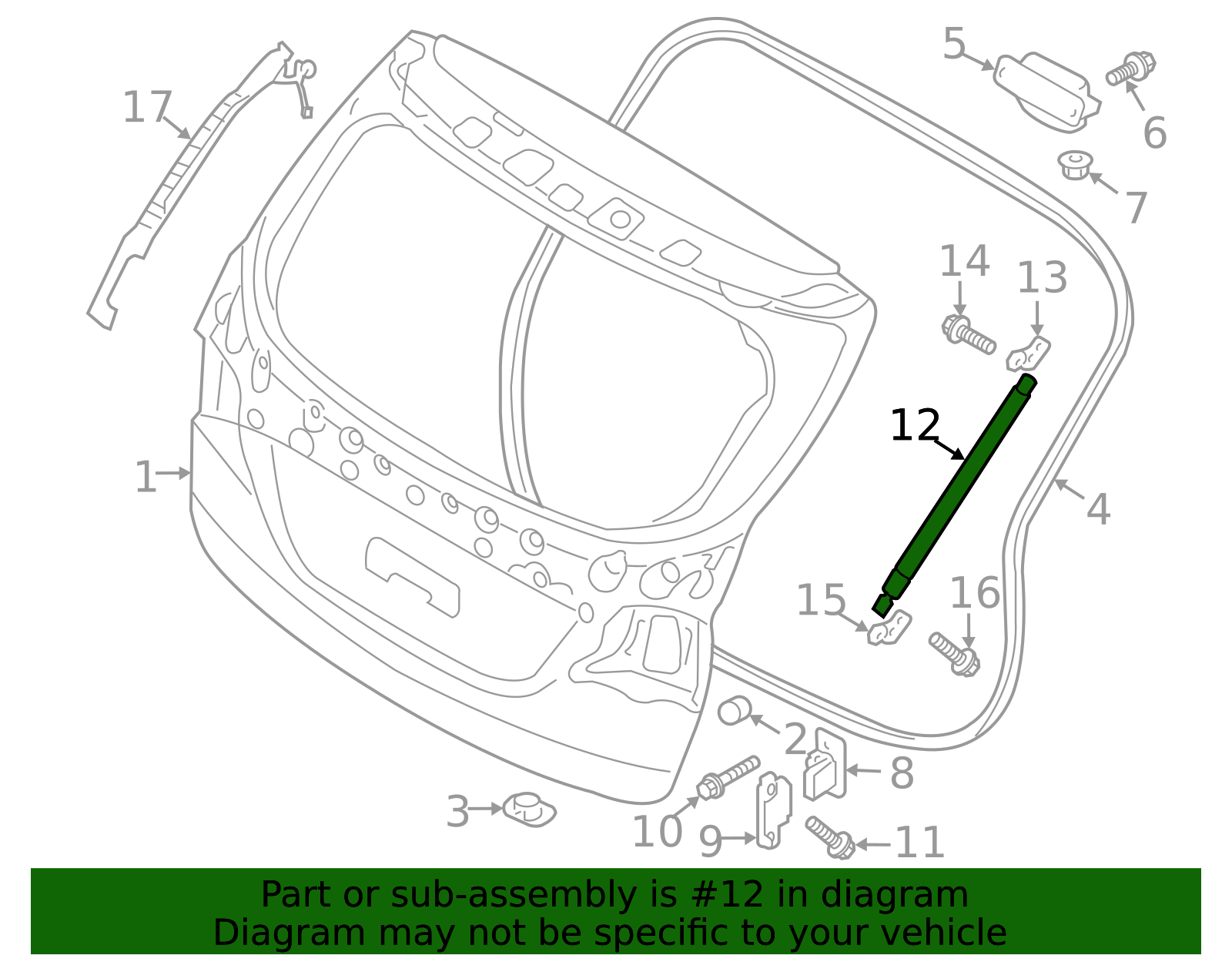 81771-B8100 - Lift Cylinder - 2013-2016 Hyundai Santa Fe | World OEM ...