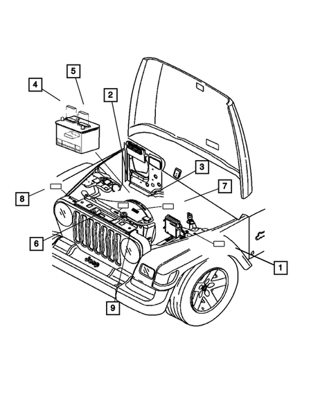 Under Hood for 2006 Jeep Wrangler #0