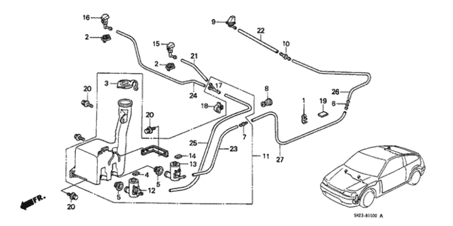 Windshield Washer for 1991 Honda CRX #0