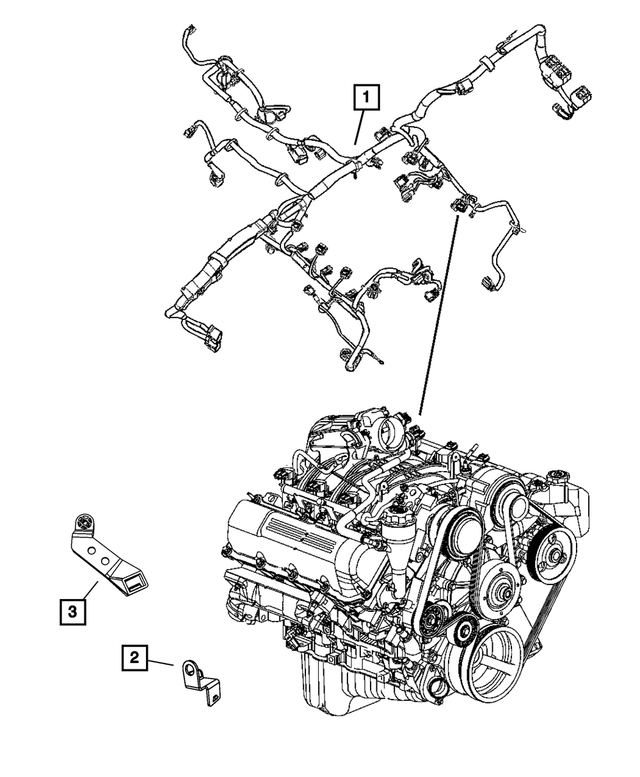 56048916AA - Electrical: Wiring Bracket for Mopar Image