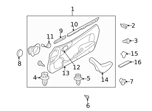 Interior Trim - Door for 1999 Mazda Miata #0