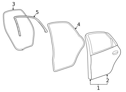 Door & Components for 2005 Mercury Sable #1