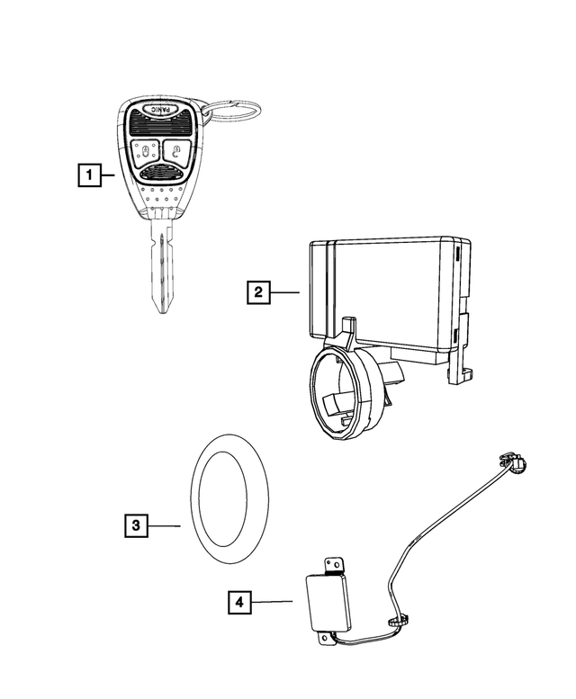 68217656AB - : Blank With Transmitter Key for Mopar Image
