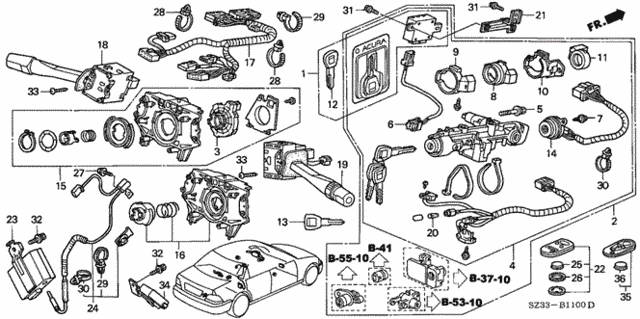 Combination Switch for 1998 Acura RL #0