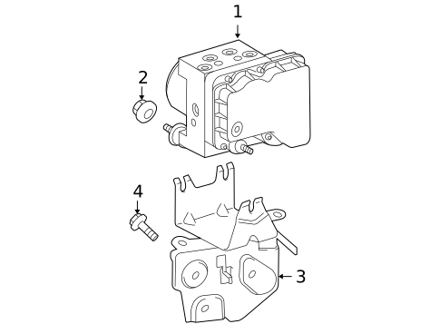 ABS Components for 2008 Toyota Sienna #1