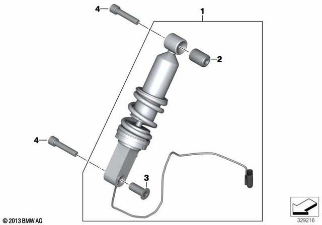 31427721120 - : Spring Strut, Esa, Front for BMW-Motorrad Image
