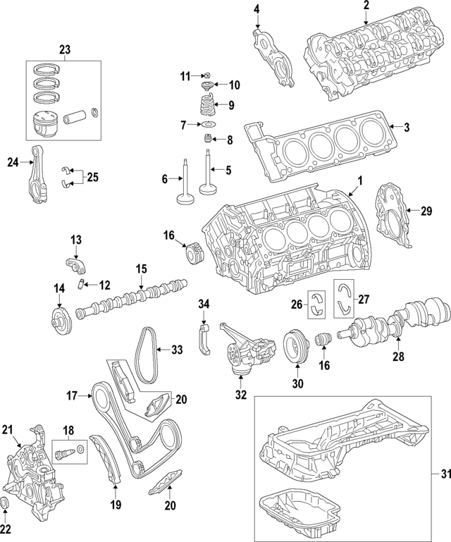 2730104820 - Engine: Cylinder Head for Mercedes-Benz Image