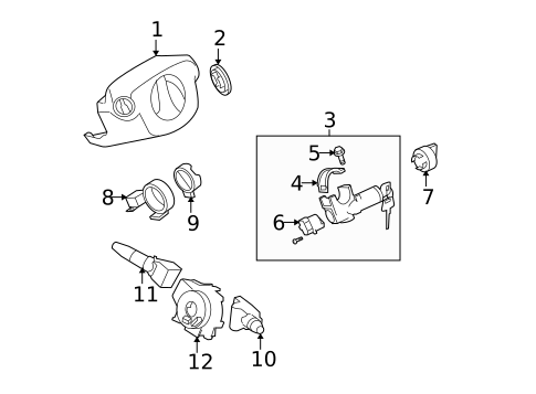 Shroud, Switches & Levers for 2011 Nissan Versa #0