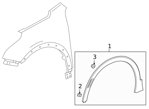Exterior Trim - Fender for 2022 Buick Envision #0