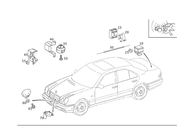 2108201514 - Electrical System: Holder for Mercedes-Benz Image image