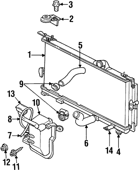 Radiator & Components for 1998 Dodge Neon #0
