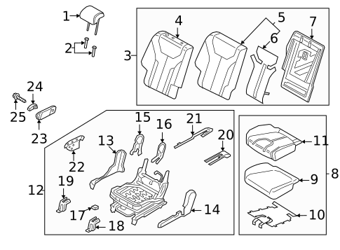 Rear Seat for 2023 Hyundai Santa Fe #1