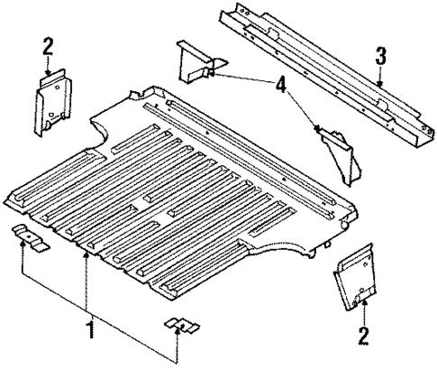 Rear Floor & Rails for 1994 Isuzu Amigo #0
