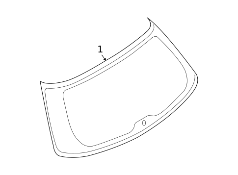 Glass - Lift Gate for 2006 Subaru Legacy #0
